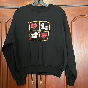 Separate Issue VTG 80’s Scottish Terrier Dog Embroidered Sweatshirt Large